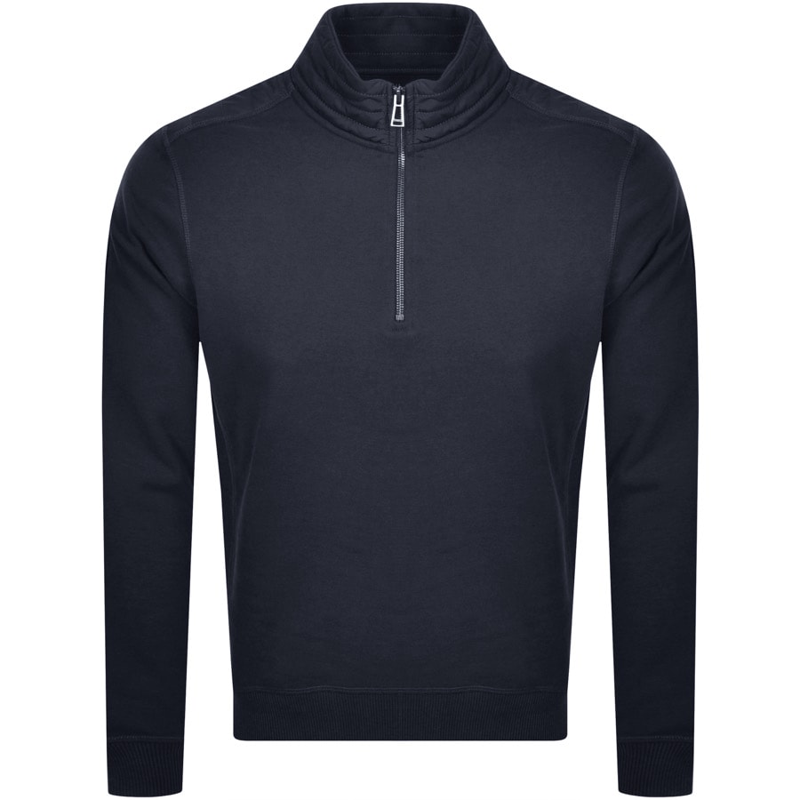 Alternative Image for ProductBelstaff Jaxon Half Zip Logo Jumper Navy1